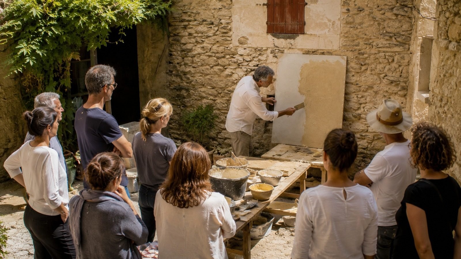Atelier chaux en Vaucluse