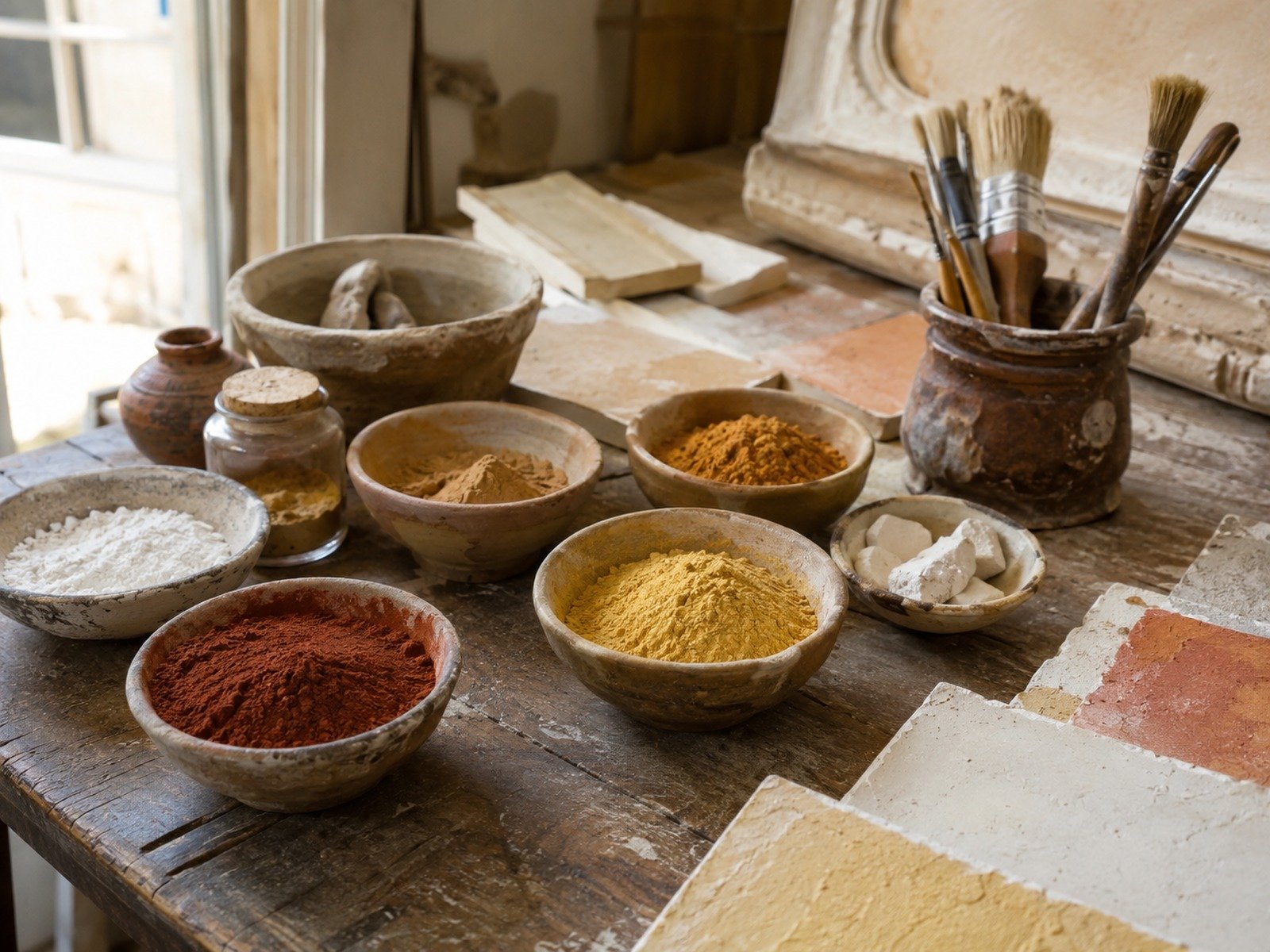 Pigments naturels, chaux et matériaux traditionnels en Provence
