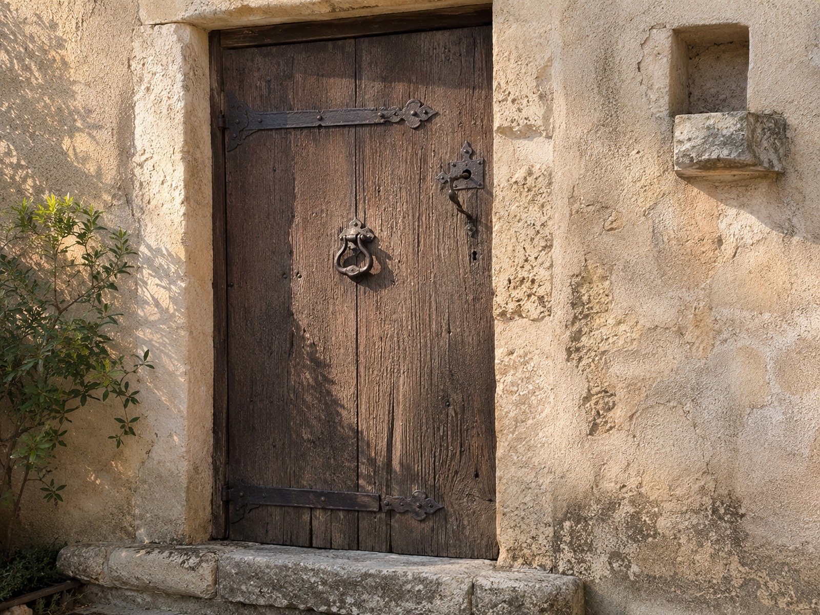 Porte ancienne et ferronnerie