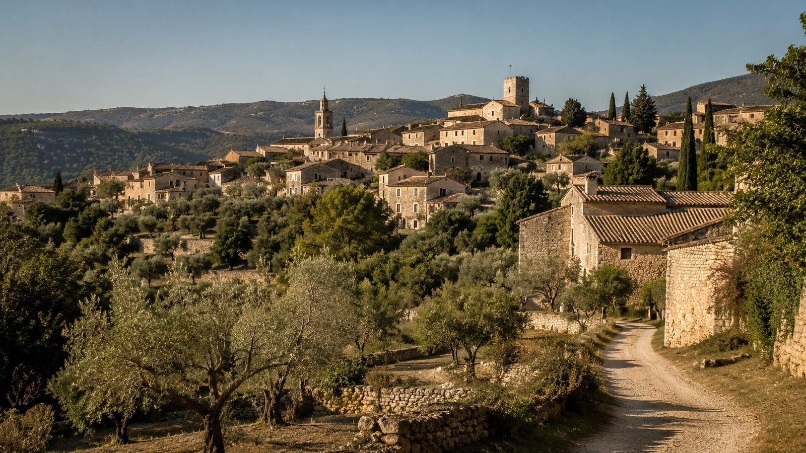 Village provençal et patrimoine rural en pierre dans le Vaucluse